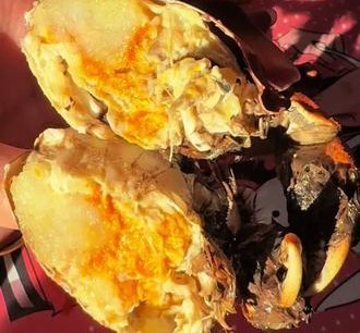公蟹蟹膏乳白黏软